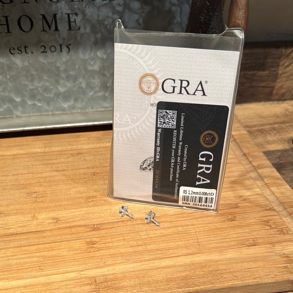 #158 Moissanite cross earrings